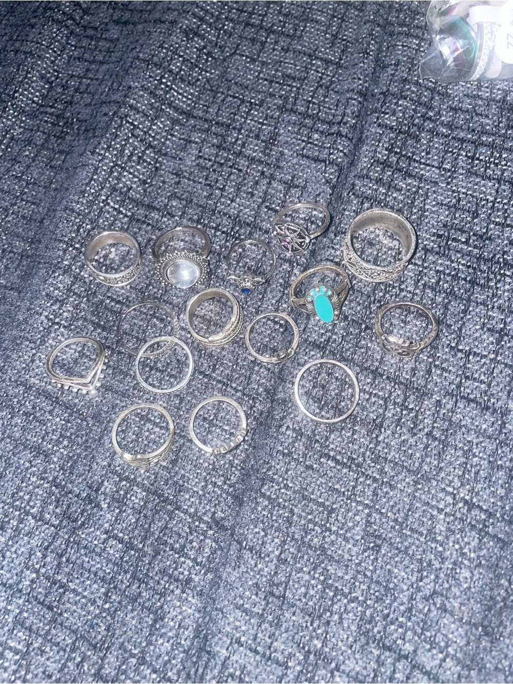 15 BOHO Silver Toned Stackable Rings - Picture 4 of 5